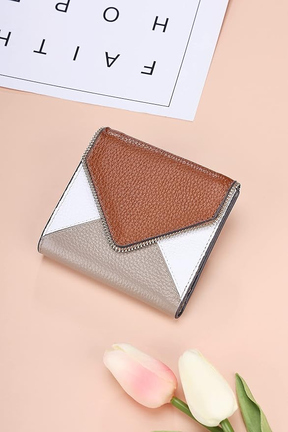 Ultra Thin Small Compact Leather Womens Girls Wallets RFID Blocking Credit Card Holder for Women - Image 4