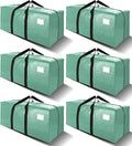 6 Pack Heavy Duty Extra Large Moving Bags W/Backpack Straps - Strong Handles & Zippers, Storage Totes For Space Saving, Fold Flat, Alternative to Box and Bin (40 gal, Teal) by VELVETSURE