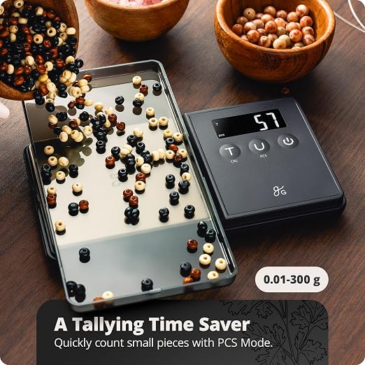 Greater Goods Precision Pocket Scale, 300g x 0.01g Digital Milligram Scale | Gram Scale for Jewelry, Coins, Herbs & Powders, Six Weighing Units, Piece-Counting Mode & Lid That Doubles as a Weighing Tray - Image 3