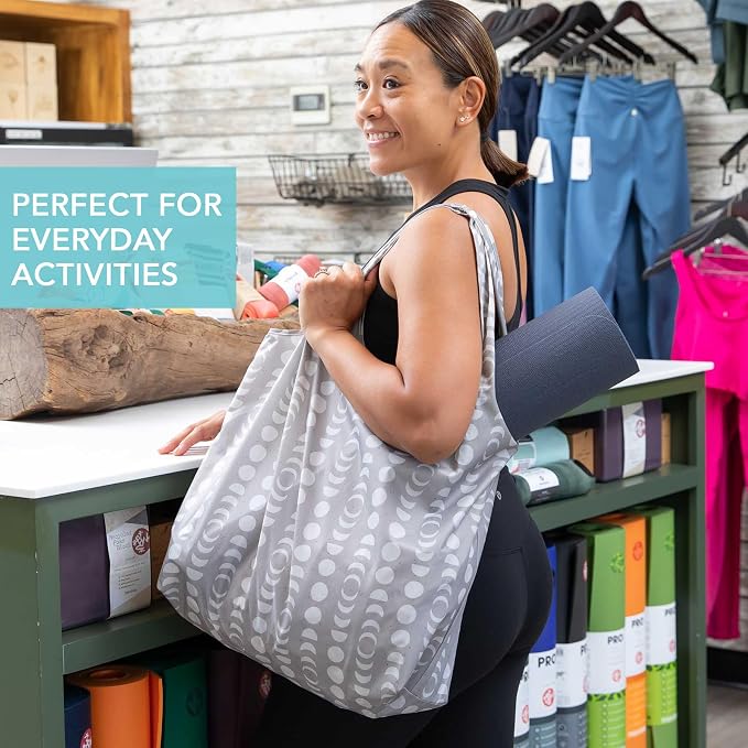 Bumkins Reusable Grocery Shopping Tote Bag for Women, Large Boho Style with Handles, Foldable, Washable, Shoulder Straps - Image 3