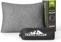 Travel Size Pillow, Compressible Memory Foam Pillow, Camping Pillow Breathable Cover for Travel Airplane Car Hiking Camping Outdoor by PEUJEW