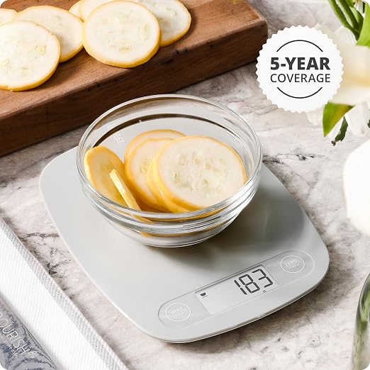 Greater Goods Food Scale, Slim & Compact Build, 1g Precision (Ash Gray) | Digital Kitchen Scale for Cooking, Meal Prep & Portion Control, Tare, Auto Shut-Off, g/oz/lb/ml Conversion & Calorie Tracking - Image 9