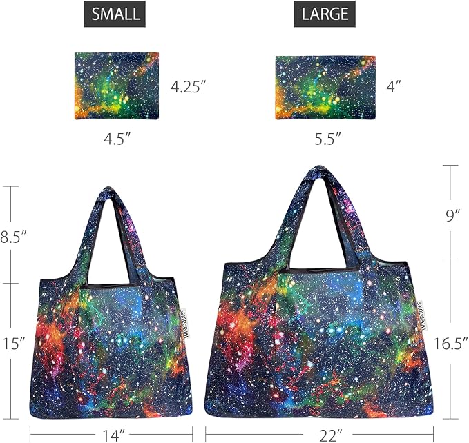 allydrew Large Foldable Tote Nylon Reusable Grocery Bags - Image 3