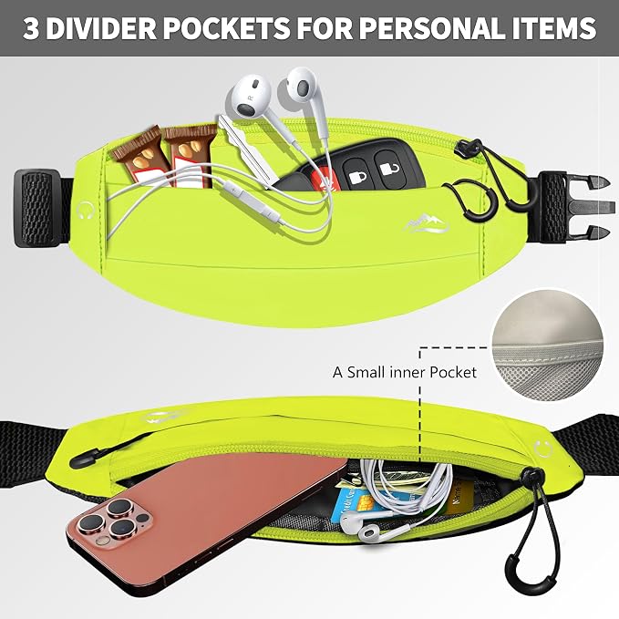 Running Fanny Pack Whole Bag Reflective, Running belt for Women &Men,Sweatproof Phone Holder Workout, Running Waist Pack(yellow) - Image 4