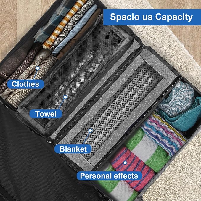 Olosar Suitcase Organizer, Travel Luggage Organizer Portable Hanging Travel Shelves Collapsible Hanging Packing Cubes for Carry on Suitcase - Image 5