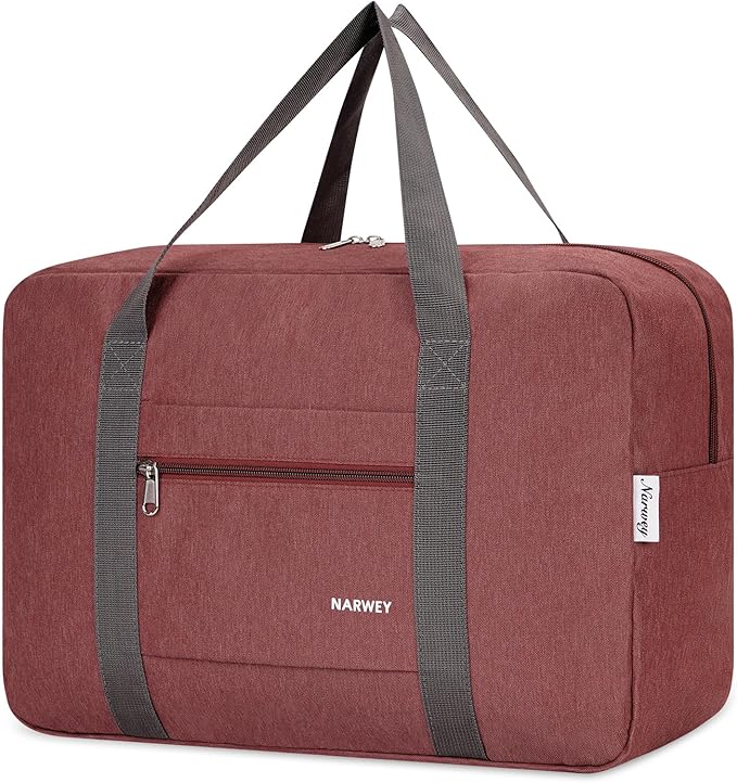 For Spirit Airlines Personal Item Bag Foldable Travel Duffel Bag Tote Carry on Luggage Duffle Overnight for Women and Men by Narwey