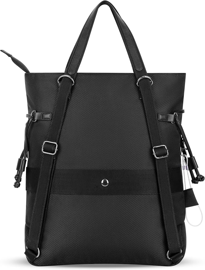 Sherpani Tempest, Anti Theft Convertible Backpack Tote, 14L Travel Backpack, Travel Gifts for Women, Handbags, RFID Protection, Metal Hardware, Fits 15” Laptop (No Sleeve) (Carbon) - Image 4