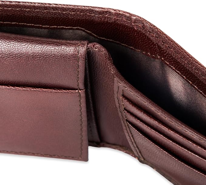 Dockers Men's Bifold Leather Wallet - Thin Slimfold RFID Blocking Security Smart Extra Capacity - Image 5