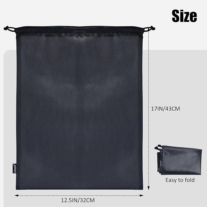 Gloppie Shoe Bags for Travel, (4-Pack) Shoe Storage Bag with Drawstring, Packing Organizer for Sneakers, Gym, Luggage, Closet, Weekender Overnight Travel Essentials - Image 9