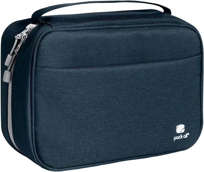pack all Electronic Organizer Plus, Shockproof Cable Organizer Bag | Large Capacity, Water-resistant, Portable & Durable, Travel Tech Pouch for Chargers, Phones, USB Cords, Navy Blue - Image 4