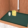 URMONA Waterproof Silicone Under Sink Mat 31'' x 22'' Shelf Liner for Kitchen and Bathroom, Cabinet and Counter Protector, Storage and Organizers, Litter Mat, Pet Cat Puppy Essentials(Green) by URMONA