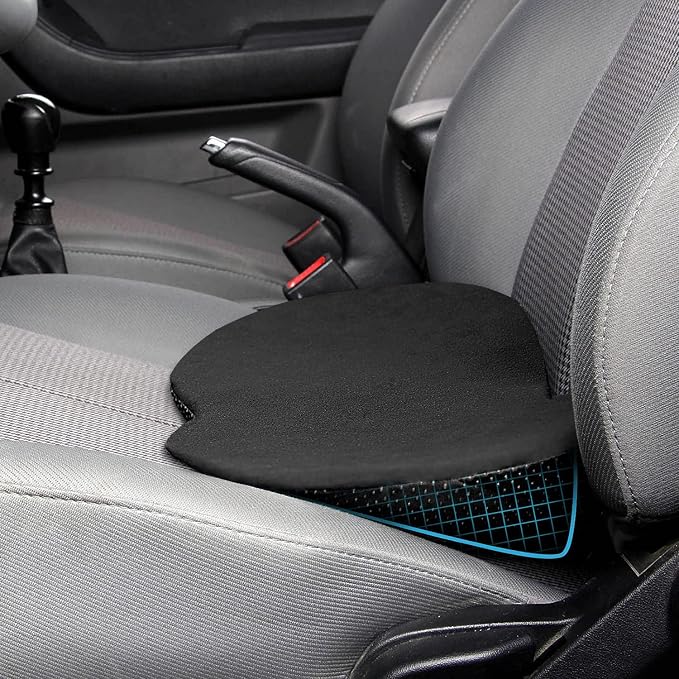 Livtribe Car Seat Cushion, Comfortable Wedge Seat Cushion for Driving | Memory Foam Seat Pad, Breathable Mesh Cover, Non-Slip Bottom, Pressure Relief, Improved Forward View, Road Trip Essentials by Livtribe