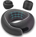 Travel Pillow, Memory Foam Neck Pillow with Ergonomic 360° Support, Travel Neck Pillow for Airplanes, Compact Design for Plane, Car & Office Travel Essentials, Max Black by Asteraty