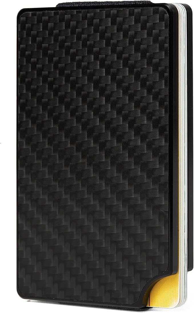 Slim Wallet for Men,RFID Blocking Minimalist Metal Wallet, Money Clip/Cash Holder, Front Pocket Aluminum Credit Card Holder, Ideal Gift for Men,Matt Carbon Fiber - Image 8