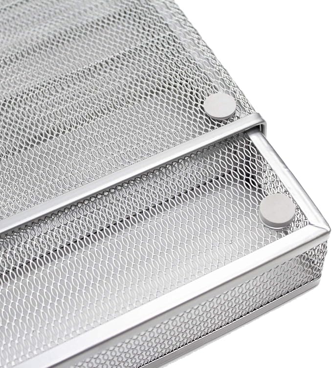JANE EYRE Utensil Drawer Organizer - Expandable Cutlery Tray, Silverware/Flatware Storage Divider for Kitchen, Mesh Designing with Non-slip Rubber Feet (Silver) - Image 9