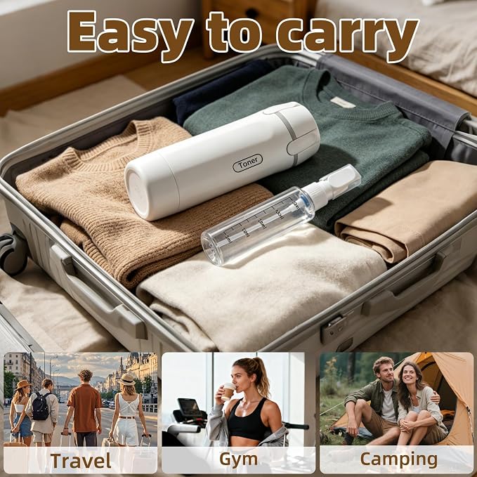 4 in 1 Travel Dispenser Bottle,4 Pack 30ML Travel Bottles for Toiletries, Leak Proof Travel Size Containers (White) - Image 7