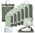Percover Compression Packing Cubes for Travel, 10-Piece Structured Compression Organizer Set with Toiletry Bag, Laundry Bag & Shoe Bag for Carry-On & Checked Luggage, Green by Unknown