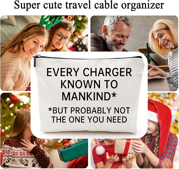 ZUYUROU Travel Cable Organizer Pouch Electronic Accessories Carry Case Portable Waterproof Storage Bag, Gift for Gadget Lovers or Frequent Flyers, Christmas Gifts for Dad, Husband, Man, Mum, Sisters - Image 2