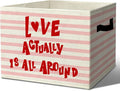Heartwarming Inspirational Storage Bins Box with Handles Organizer Basket | sweet uplifting foldable basket for organizing, pink striped collapsible toys clothes for playroom nursery bedroom, 10x14 in by Unknown