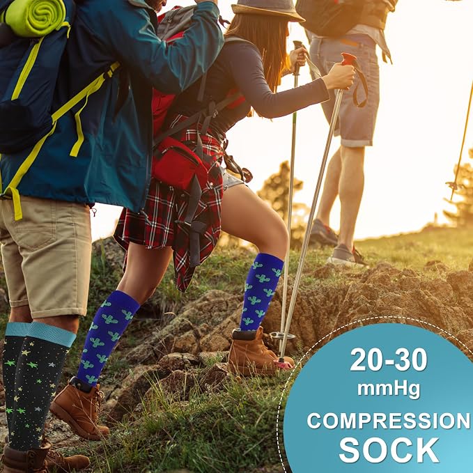 cerpite Compression Socks for Women & Men Circulation 8 Pairs Compression Socks 20-30 mmhg Best for Running,Nurse,Travel - Image 5