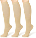 Tobfit Compression Socks for Women Circulation (3 Pairs) 15-20 mmHg Support for Nurses Athletic Running Cycling Hiking Travel by Tobfit