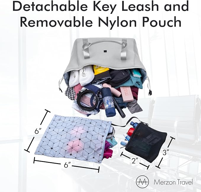 All Week Duffle | 29L | NTB-715 Silver | Large Weekender Travel Duffle, Personal Item, Trolley Sleeve, Sturdy Neoprene & Nylon, Fits Under Airline Seat, TSA Friendly - Image 7