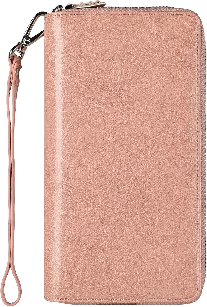 Small Compact Women Wallet RFID Blocking Genuine Leather Bifold Purse with ID Windows by Lavemi
