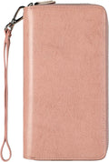 Small Compact Women Wallet RFID Blocking Genuine Leather Bifold Purse with ID Windows by Lavemi