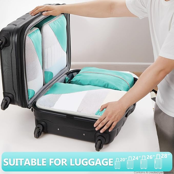 8 Set Packing Cubes for Travel, Gifts for Women Mom,Anti-Tearing Suitcase Organizer,OlarHike Vacation Essentials & Accessories for Cruise Ship - Image 6