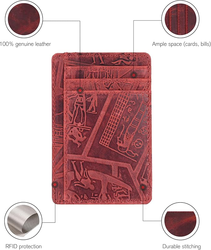 Oak Leathers Leather Wallet Slim Design - RFID Card Holder Men Women - Image 3