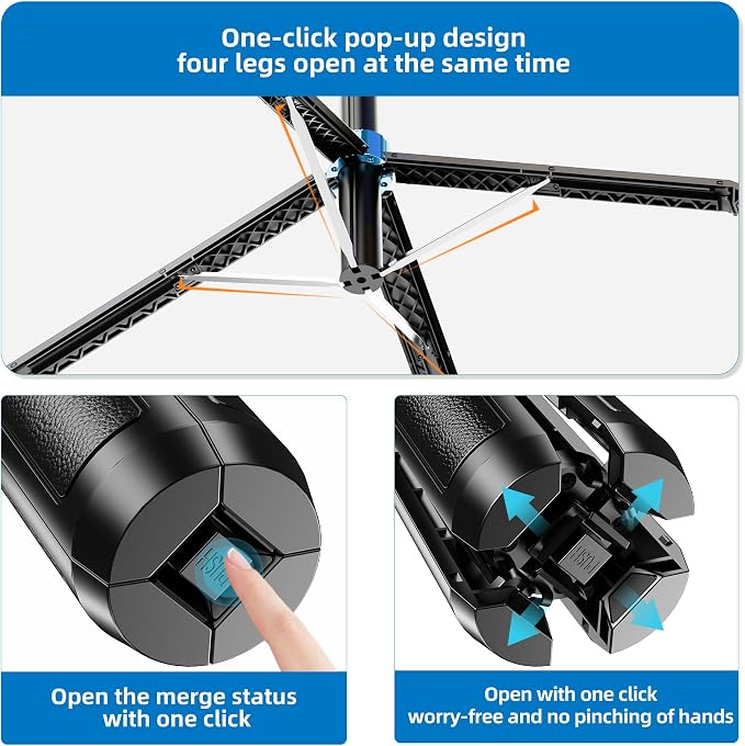 Selfie Stick Phone Tripod-71 Cell Phone Holder with Remote | 1/4" Screw Thread Adapter, Travel Tripod for Recording, Video and Picture, Compatible with iPhone, Android, Camera & Gopro - Image 6