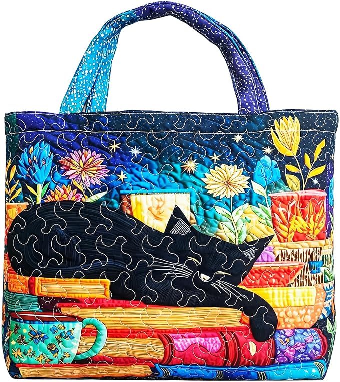 Women's Quilted Tote Bag – Lightweight Large Capacity Foldable for Travel | 20.87" L x 15.75" H by Unknown