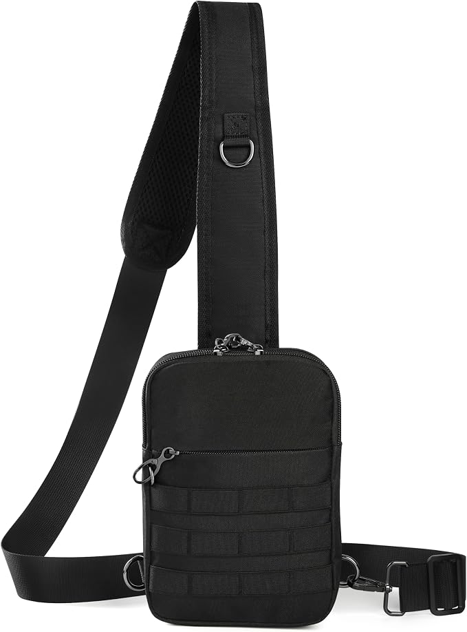 Anti Theft Sling Bag Tactical Small Shoulder Chest Crossbody Bag for Men Women with Zipper Lock RFID Blocking - Image 9