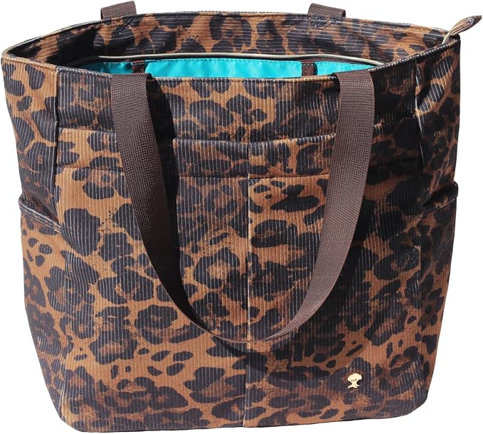 ESVAN Original Floral Tote Bag Large Shoulder Bag with Multi Pockets for Gym Travel Beach Daily Bags by ESVAN