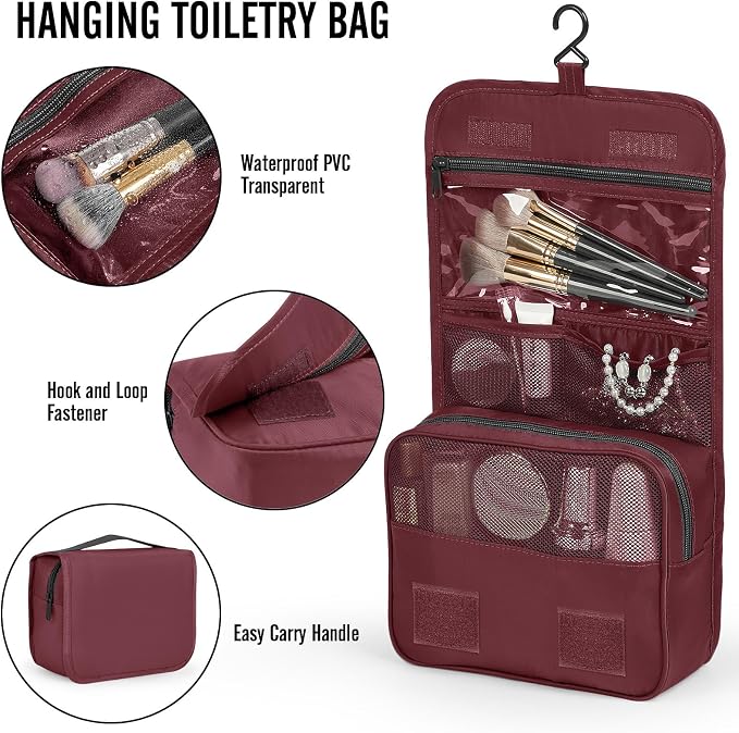 Veken 8 Set Packing Cubes for Travel Essentials,Anti-Wrinkle Buckled Suitcase Organizer for Shoe & Toiletry Bag,Carry On Luggage Bag with 99+ Count Mesh Holes for Airplane & College Dorm Accessories - Image 3