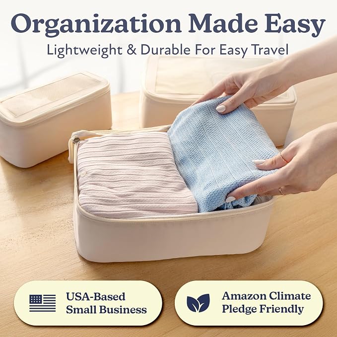 Vandel TSA-Friendly Packing Cubes for Carry On, Mesh Suitcase Organizer Bag | Professional Travel Organizer Bags for Women with Mesh Panel, Small Packing Cubes with Durable Zippers, Luggage Cube Set of 4 - Image 3