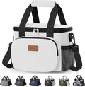 Lifewit Medium Lunch Bag, Insulated Lunch Box, Soft Cooler Cooling Tote for Adult Men Women, Sliver Gray 12-Can (9L) by Lifewit