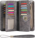 SENDEFN Wallets for Women Leather Credit Card Holder with RFID Blocking Large Capacity Wristlet | with RFID Blocking by SENDEFN