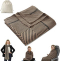 Travel Blanket Airplane - Ultra Soft & Lightweight Knit Design Compact Airplane Blanket,53x72 Inch,Stylish Travel Shawl Wraps for Flights,Office,Home Use,Travel Essentials & Gifts by ECONVCE