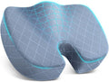 Memory Foam Office Chair Seat Cushion - Light Blue, Large | for Car Seat, Airplane, Desk Chair - Sciatica & Hip & Coccyx Pain Relief Cushion for Long Sitting Office Workers, Car Drivers by TushGuardSeatCushonsPillows