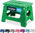 Handy Laundry Folding Step Stool 9 Inch, Green, Non-Slip Holds 300 lbs | 9 Inch, Green, Foldable Collapsible Step Stool, Non-Slip, Holds 300 lbs, Kitchen Bathroom Bedroom, Adults by Handy+Laundry