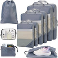 PFEYRPK Lightweight Compression Packing Cubes for Suitcases, Compressible Expandable Travel Packing Organizer with Clear Toiletries and Backpack Bag, Travel Essentials for Carry on Luggage 7 Set by PFEYRPK