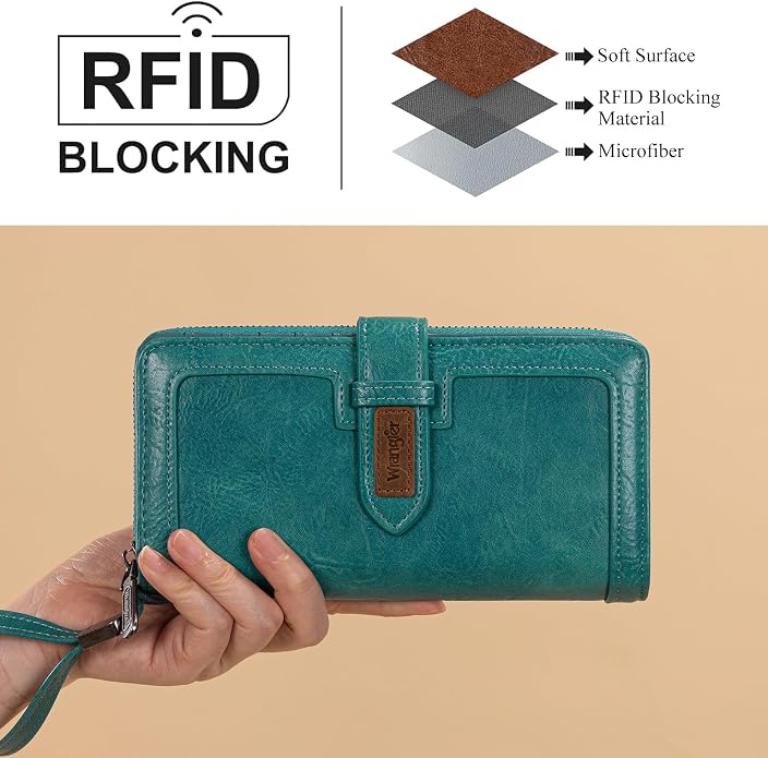 X Wrangler Women's Wallets Bifold Wristlet Wallets for Women Large Capacity Credit Card Wallet with ID Window - Image 5
