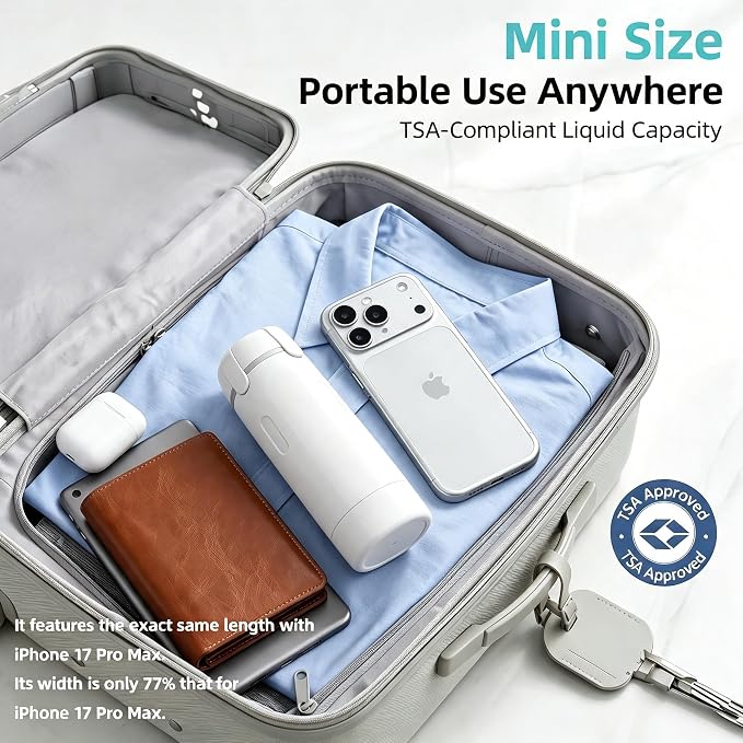 4 in 1 Travel Dispenser Bottle, Leakproof Refillable Toiletry Containers with Label Stickers, Travel Size Bottles for Shampoo, Conditioner & Body Wash, Travel Camping Business Trip Use (White) - Image 5