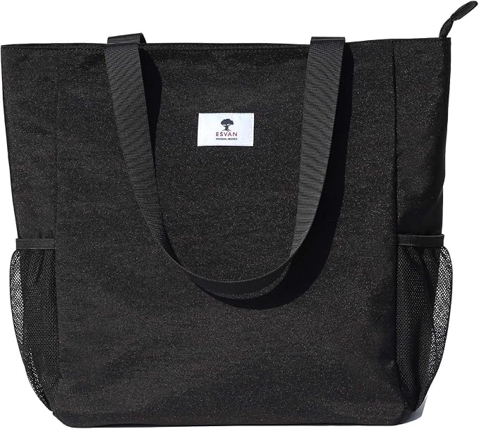 ESVAN Original Floral Water Resistant Large Tote Bag Shoulder Bag for Gym Beach Travel Daily Bags Upgraded - Image 3