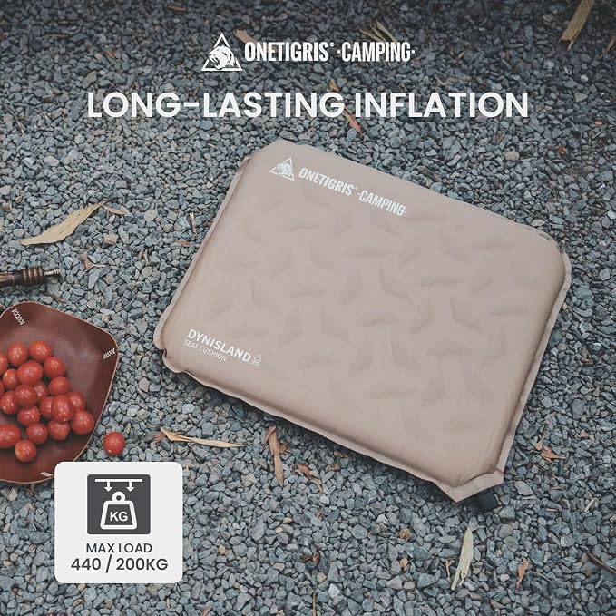 ONETIGRIS Inflatable Seat Cushion, Lightweight Waterproof Seat Pad | Lightweight waterproof inflatable cushion for camping, stadiums, travel, office chairs, car seats and outdoor events - Image 4