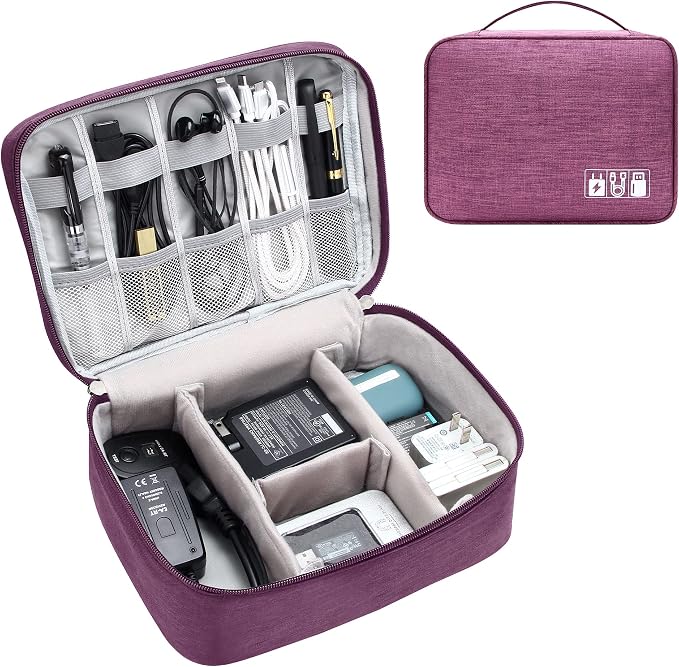 Electronics Organizer Travel Cable Organizer Bag Waterproof Portable Digital Storage Bag Electronic Accessories Case Cable Charger Organizer Case by YOUBDM
