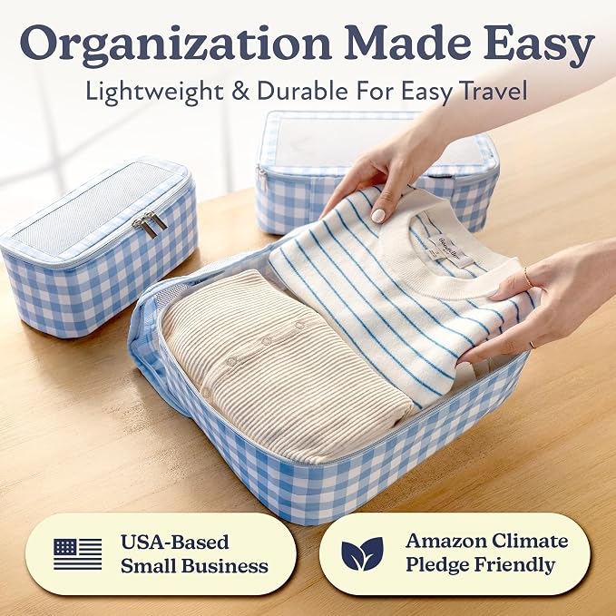 Vandel TSA-Friendly Packing Cubes for Carry On, Mesh Suitcase Organizer Bag | Professional Travel Organizer Bags for Women with Mesh Panel, Small Packing Cubes with Durable Zippers, Luggage Cube Set of 4 - Image 3