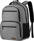 BIKROD Backpack for Men and Women, School Backpacks Water Resistant Back Pack, TSA Travel Backpack, Business Anti Theft Sturdy Computer Bag Gifts Fits 17.3 Inch Laptop, Grey by PRISTINEBAGUS