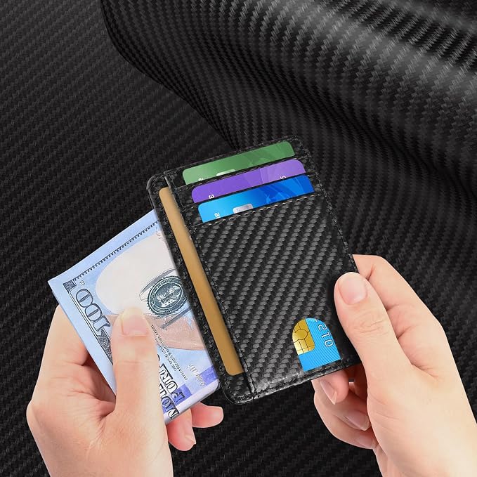 Vancle Slim RFID Wallets for Men Women, Minimalist Thin Front Pocket RFID Blocking Leather Wallets for Travel Work - Image 7